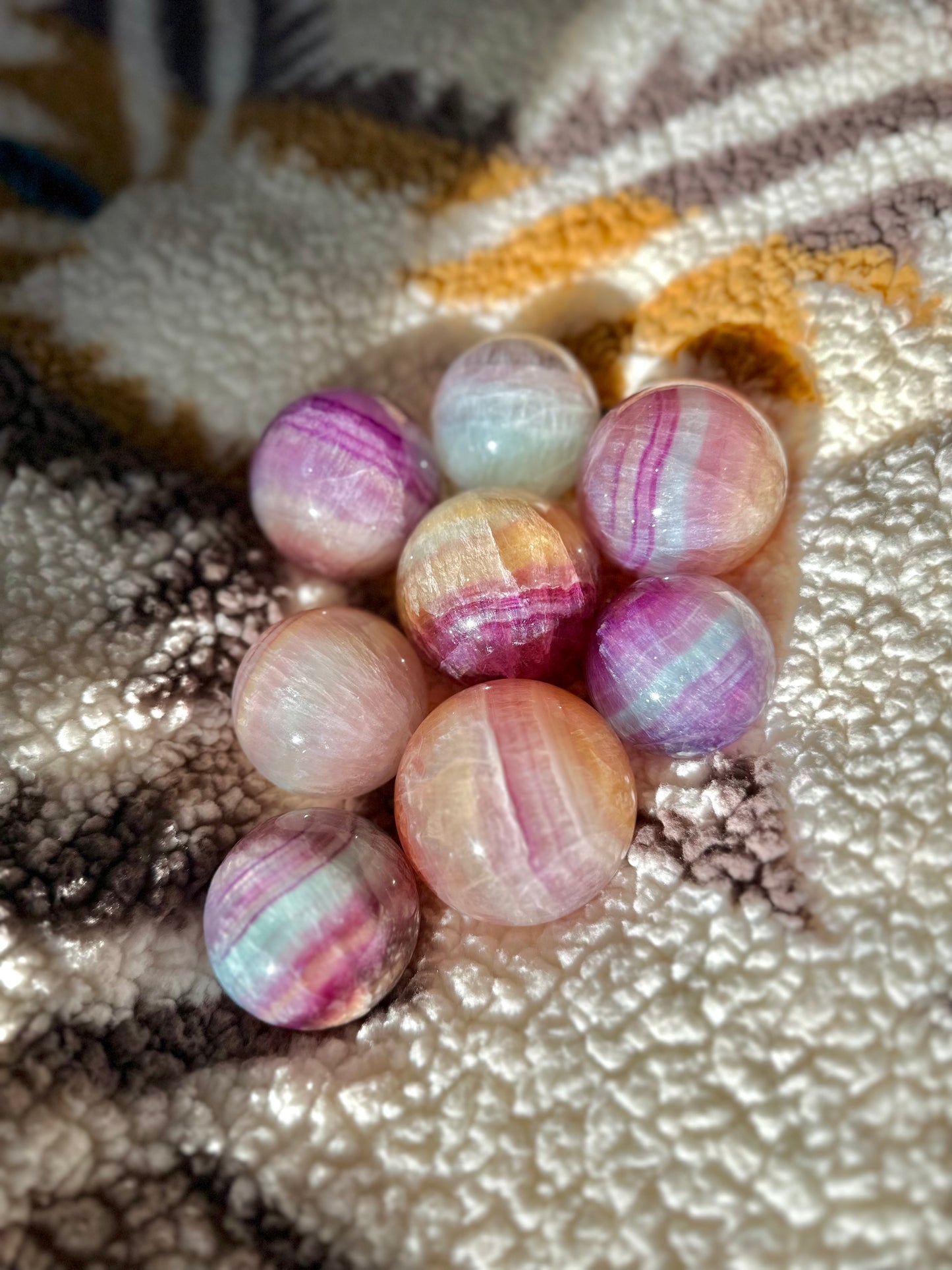 ♡ HQ Gemmy Candy Fluorite Spheres ♡