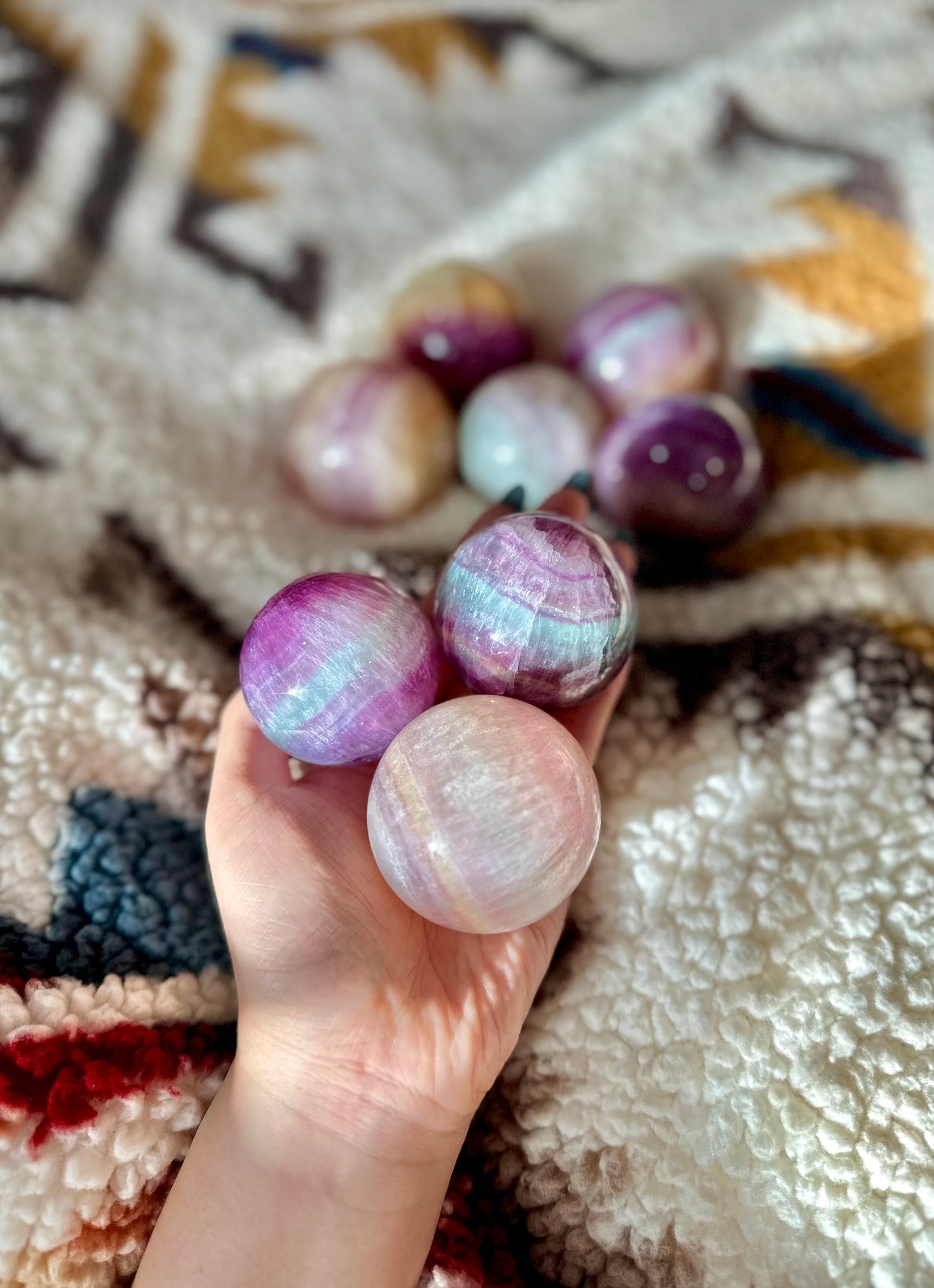 ♡ HQ Gemmy Candy Fluorite Spheres ♡